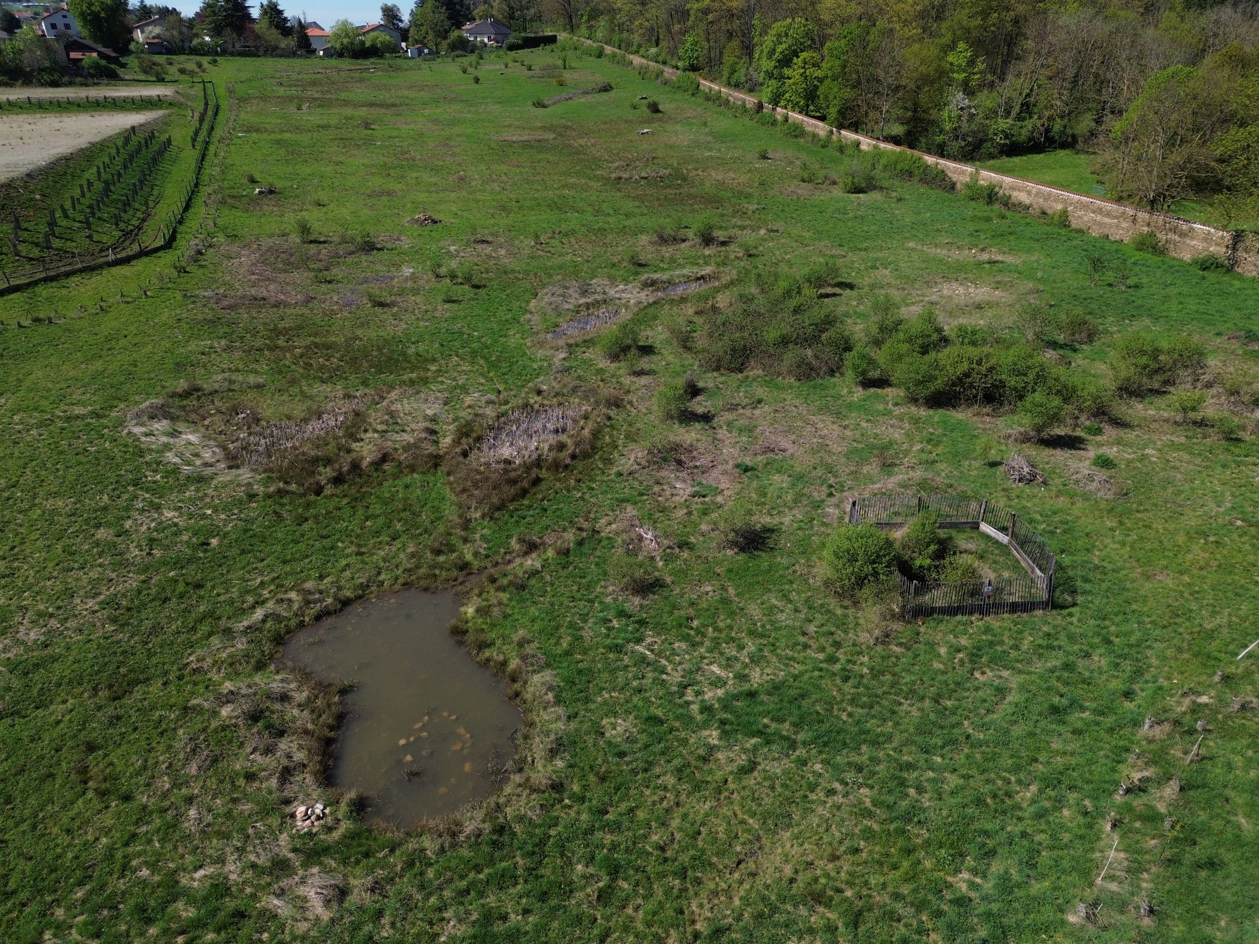 Vue aérienne des aménagements - site ZA Les Roches
